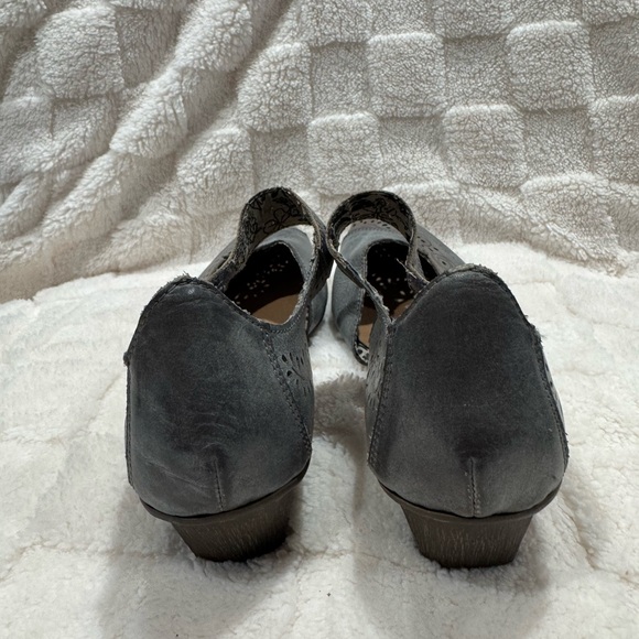 Rieker Women's Gray Leather Shoes - Picture 3 of 5